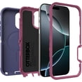 thumbnail image 3 of OtterBox iPhone 16 Pro Max (Only) Defender Series MagSafe Case - Regatta Rose (Purple & Pink) - Case Only - Built-in Magnets - Screenless, Rugged & Durable, with Port Protection, Non-Retail Packaging, 3 of 9
