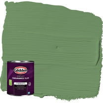Glidden HEP Moss Ring / Green Flat Interior Paint with Primer, 1 Quart