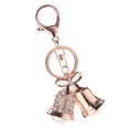 thumbnail image 2 of Jingle Bell Rhinestone Pearl Keychain Keyring Purse Bag Pendant Decoration Hanging Ornament Christmas Gift (Jingle Bell), 2 of 9