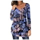 thumbnail image 1 of Camiseta de moda sexy informal para mujer, blusa estampada de manga larga con cuello redondo y fruncido Pompotops FGAJ7059, 1 of 6