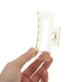 thumbnail image 5 of Unique Bargains 1 Pc Rectangle Lacquered  Hair Clips Hairdo Clip for Home Champagne, 5 of 5