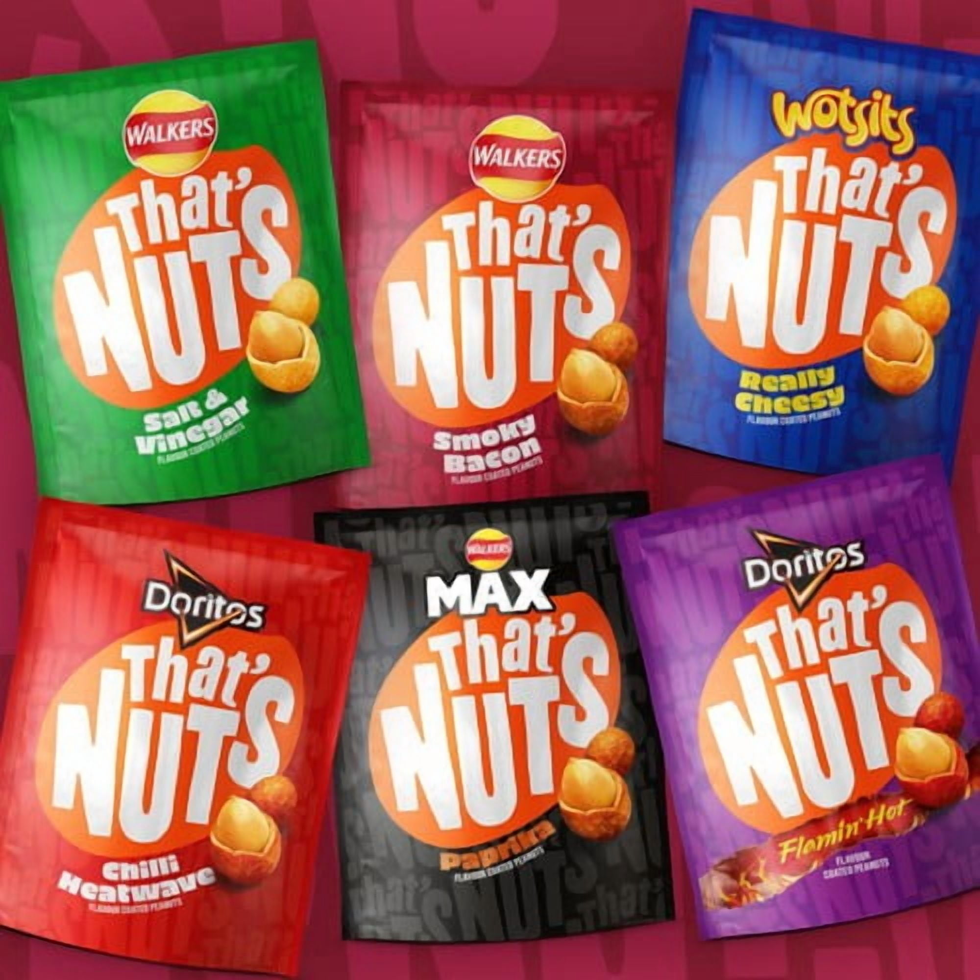 Thats Nuts Walkers Smoky Bacon 160g, British Import (Pack of 3)