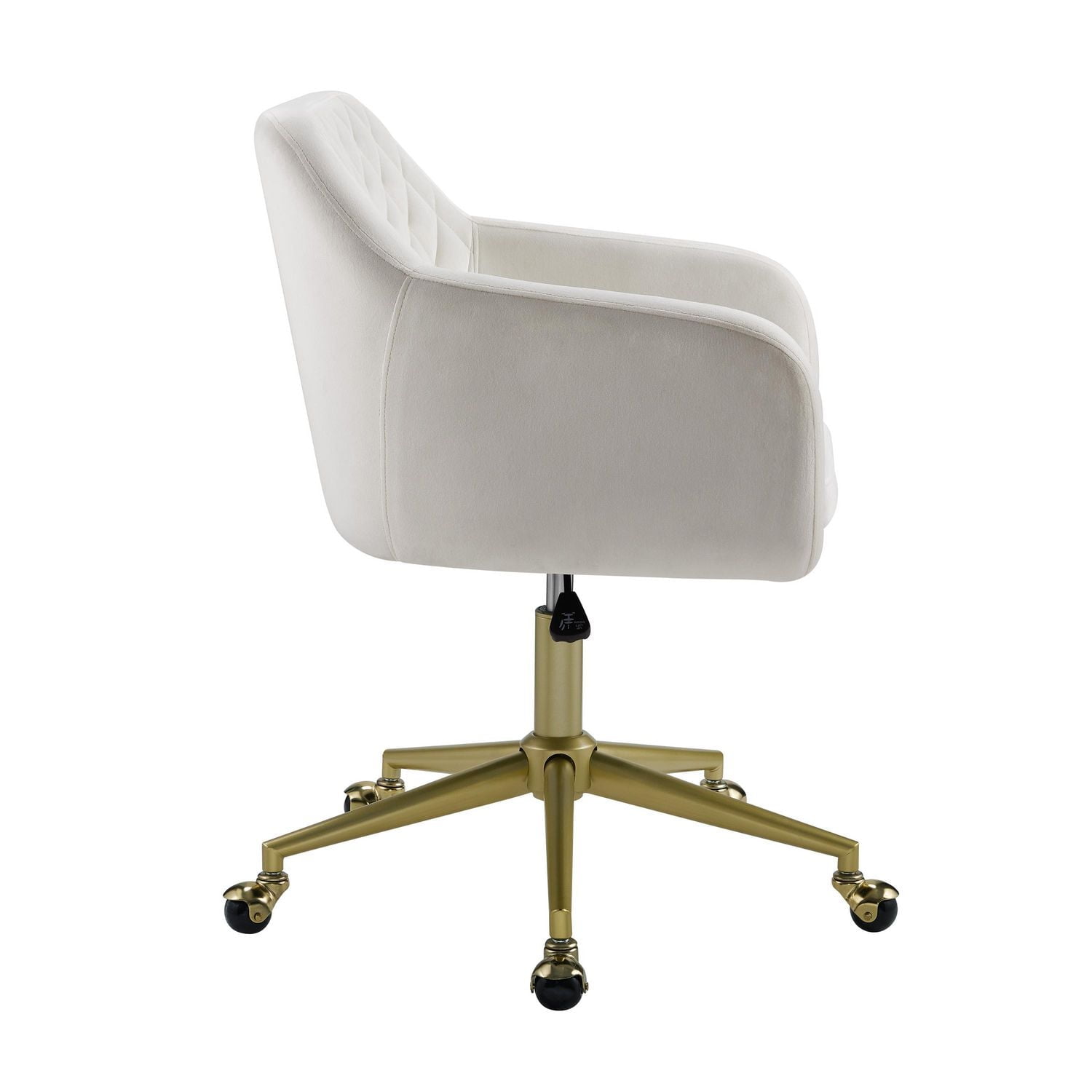 Chaise de Bureau Matelassée Weston, Blanc Cassé