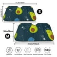 thumbnail image 3 of Kdxio Avocado in Space Print Windshield Sun Shade,UV Rays and Sun Heat Protection,Sunshade for Car Windshield,Car Shade Front Windshield - Medium, 3 of 6