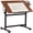 Walnut, variant on ZENY 35.4" Drafting Table with 0-90° Tilting Desktop, Pencil Cup & Paper Ledge Metal Frame Art Desk with Leveling Feet for Drawing Painting, Walnut