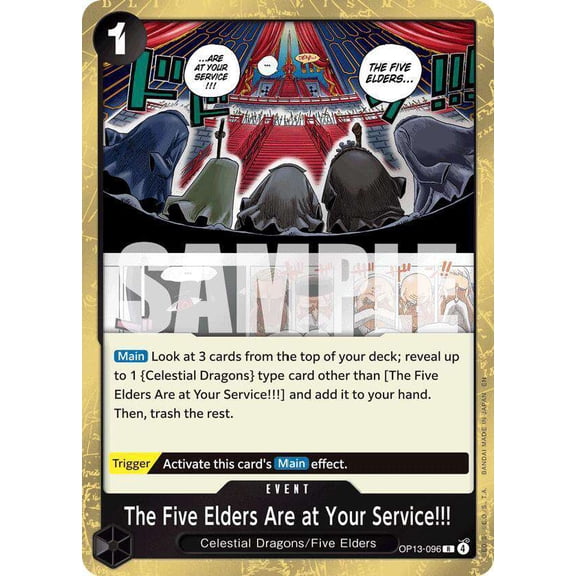 One Piece Carrying On His Will Rare The Five Elders Are at Your Service!!! OP13-096