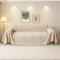 thumbnail image 4 of Sofa Covers - Washable Winter Plush Sofa Cover - Vintage Breathable Couch Throw Cover -Seat Couch Covers Pet Couch Protector, 70.8x35.4in Beige, 4 of 7