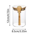 thumbnail image 3 of Transparent Glass Food Storage Container with Sealed Lid and Spoon for Kitchen Pantry Organization and Preservation, 3 of 4