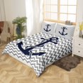 thumbnail image 3 of Funda nórdica Queen Size,Juego de cama rayas geométricas grises para niños Adolescentes Adultos, 3 of 7
