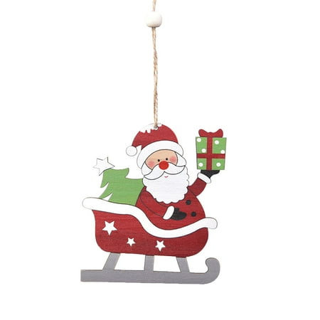 

Labakihah christmas decorations Christmas Decorative Articles Creativity Christmas Sled Old Man Decorative Pendant Christmas Wooden Crafts room decor