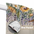 thumbnail image 4 of Spring Floral Swag Valances for Windows, Kitchen Curtains 36 Inch Length 2 Panels Set, Daisy Sunflowers Wisteria Hummingbird Beige Short Curtains for Small Windows Rod Pocket Cafe Curtains 28"x36", 4 of 8