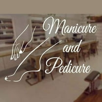 Wall Stickers Beauty Salon Wall Decor Manicure Pedicure Nails Salon Wall Decal Vinyl Home Decor Interior Art Text Window Decal Mural W 58x42cm