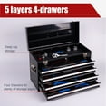 thumbnail image 5 of Heavy Duty Metal Tool Box, 21-inch, Portable Metal Tool Box with 4 Drawers, Small Tool Chest with EVA Liners, Ball Bearing Slide Drawers Locking & Powder Coated Finish, Multi-Function Tool Organizer, 5 of 9