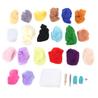 Needle Felting Kit,Wool Roving 40 Colors Set,Needle Felting Starter  Kit,Wool Felt Tools with Felting Tool Instruction Included for Felted  Animal Needle Felting Supplies DIY Crafts 