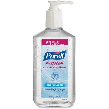 Hand Sanitizer Purell Advanced 12 oz. Alcohol (Ethyl) Gel Pump Bottle 4 Pack