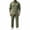 Army Green, variant on Men's Outfits 2 Piece Light Linen Long Sleeve Top with Cuffed Straight Pants Set Drawstring Waist Side Pockets Daily Vacation Loungewear Suit