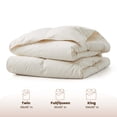 thumbnail image 4 of Puredown Lightweight 100% Organic Cotton Feather Down Comforter Summer Duvet Insert Full - Queen - Off-White, 4 of 4