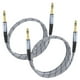 thumbnail image 1 of Cable de instrumento JOLGOO TRS de 1/4 pulgadas, 1 m, paquete de 2 unidades para guitarra y bajo, 1 of 6