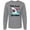 AC-Heather Grey, variant on Inktastic Shark Holly Jawly Christmas Long Sleeve T-Shirt