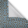 thumbnail image 6 of Ambesonne Geometric Grommet Curtain, Nested Square Pattern, 50" x 54", Brown and Sky Blue, 6 of 6