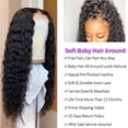 thumbnail image 4 of HAOFAN Water Wave Lace Front Wigs Human Hair Pre Plucked 13x6 HD Transparent 180% Density Brazilian Wet and Wavy Lace Front Wigs Human Hair Wigs for Black Women with Baby Hair (24 Inch), 4 of 8