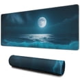 thumbnail image 1 of Enrich Gaming, Work with Moon Ocean Large Desk Mat: 31.5x11.8 Inch XXL Extended Gaming Mouse Pad, Non-Slip Base & Stitched Edges, Ideal for Computer, Office, Keyboard and Laptop Users., 1 of 7