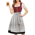 thumbnail image 2 of NMMUED Dirndl Dresses Women 2pcs Oktoberfest Outfits Women October Festival Costume for Women Traditional Oktoberfest Costume Festival Dress, Red M, 2 of 5