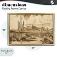 thumbnail image 4 of Stupell Industries Rustic Lodge Vintage Desert Peaks with Saguaro Gold Floating Frame Canvas Art, 31 x 21, by Franklyn Gregory, 4 of 8