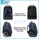 thumbnail image 5 of Mochila con ruedas NEW TILAMI de 48 cm con bolsa de almuerzo para niñas y niños, 5 of 8