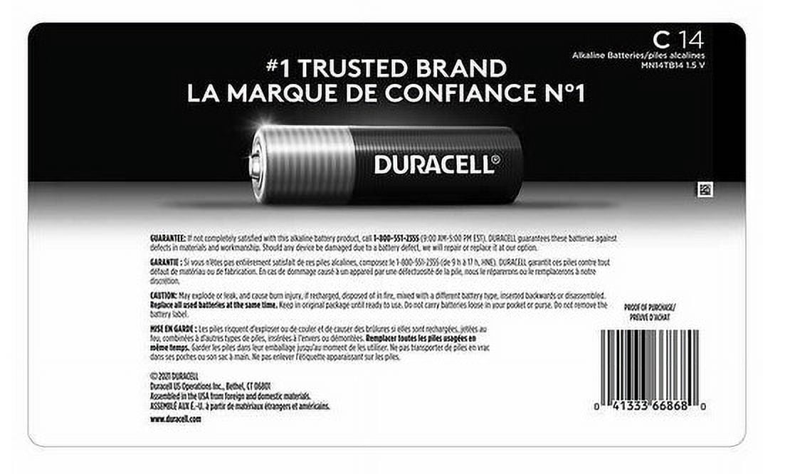 Duracell C Alkaline Batteries, 14 Count
