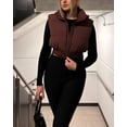 thumbnail image 3 of Shiyifa Veste Courte à Col Montant avec Fermeture Éclair pour Femmes, 3 of 6