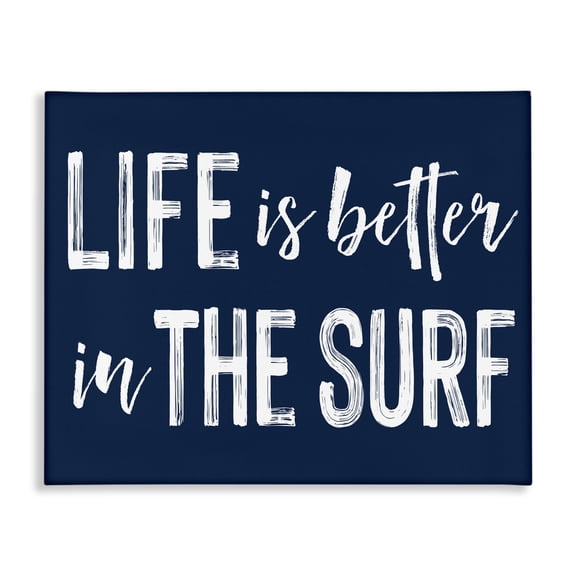 Life Better In Surf Canvas Wall Art, design by Lettered and Lined