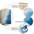 thumbnail image 5 of Small Stall Shower Curtain 36x78 Inch Narrow Half Size Blue Ocean Waves Bath Curtains Bathroom Decor Coastal Ombre Beach Abstract Aesthetic Waterproof Fabric Shower Curtain Set with Hooks 36 Inch, 5 of 6