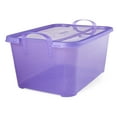 thumbnail image 1 of Life Story Bac de Rangement Empilable de 55 Qt, Contenant à Couvercle Léger, Violet, Lot de 12, 1 of 8