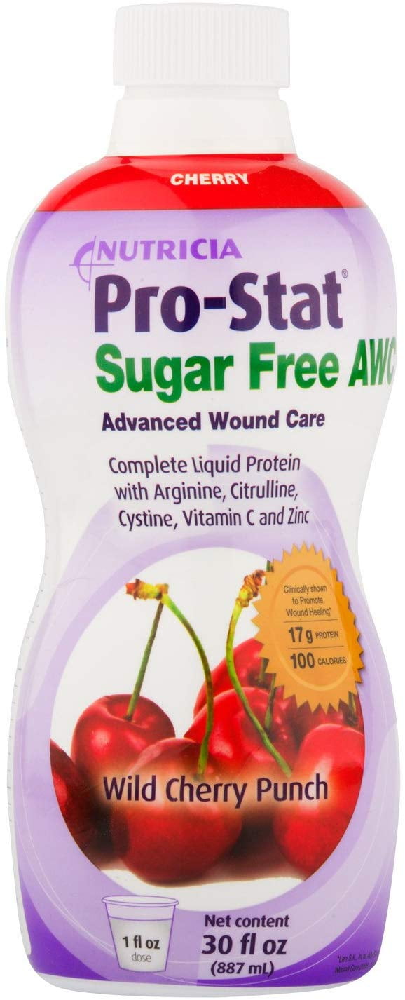 Pro-Stat Sugar Free AWC Protein Supplement Wild Cherry Punch Flavor 30