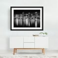 thumbnail image 2 of The Miami Skyline B&W - Miami Florida Photography Black Framed Wall Art Print 24 x 36 inches, 2 of 4