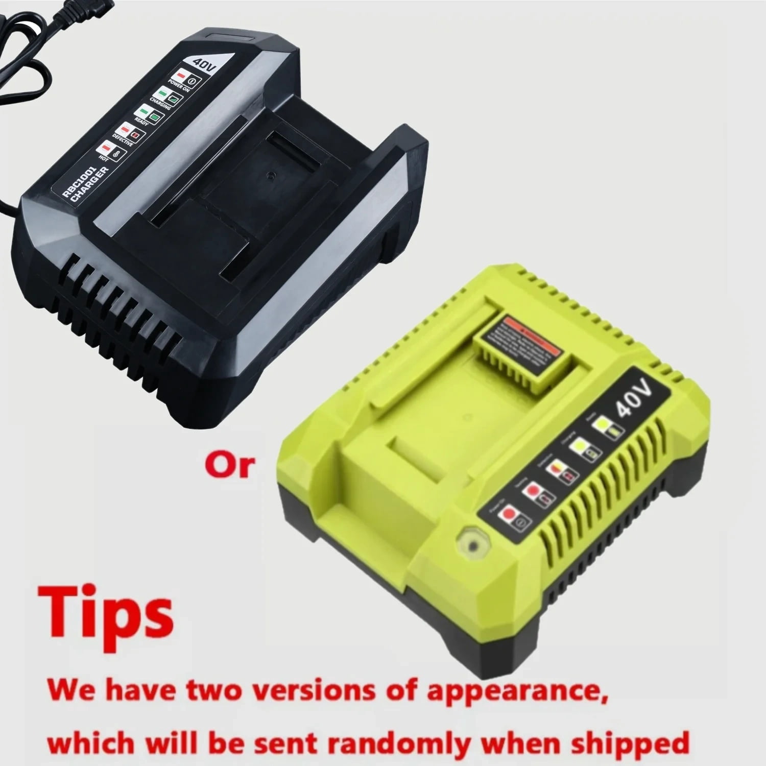 2Pcs OP4040 40V 6.0Ah Lithium-Ion Battery and OP401 Rapid Battery Charger Combo Kit Replace for Ryobi 40 Vlot Power Tools Battery OP4026 OP40602 OP4050A OP4040 OP4030 and Fast Charger