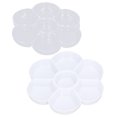 thumbnail image 4 of Palette, 7 Holes Plastic Oil Painting Palette Sturdy Light Plum Shaped  For Craft Projects For Studio Painting For Painting Projects, 4 of 8