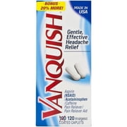 Vanquish Headache and Pain Relief, Acetaminophen, Aspirin, Caffeine, 120 Caplets