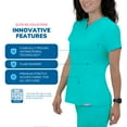 thumbnail image 2 of Doctor's Choice Elite -Rx Scrubs Women's Scrub Top Teal S - XXXL, 2 of 7