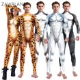 thumbnail image 2 of Zawaland Husky Wolf Leopard Jumpsuit Animal Cosplay Disfraz Hombre Zentai Traje Divertido Disfraz Ropa de Fiesta de Halloween, 2 of 5
