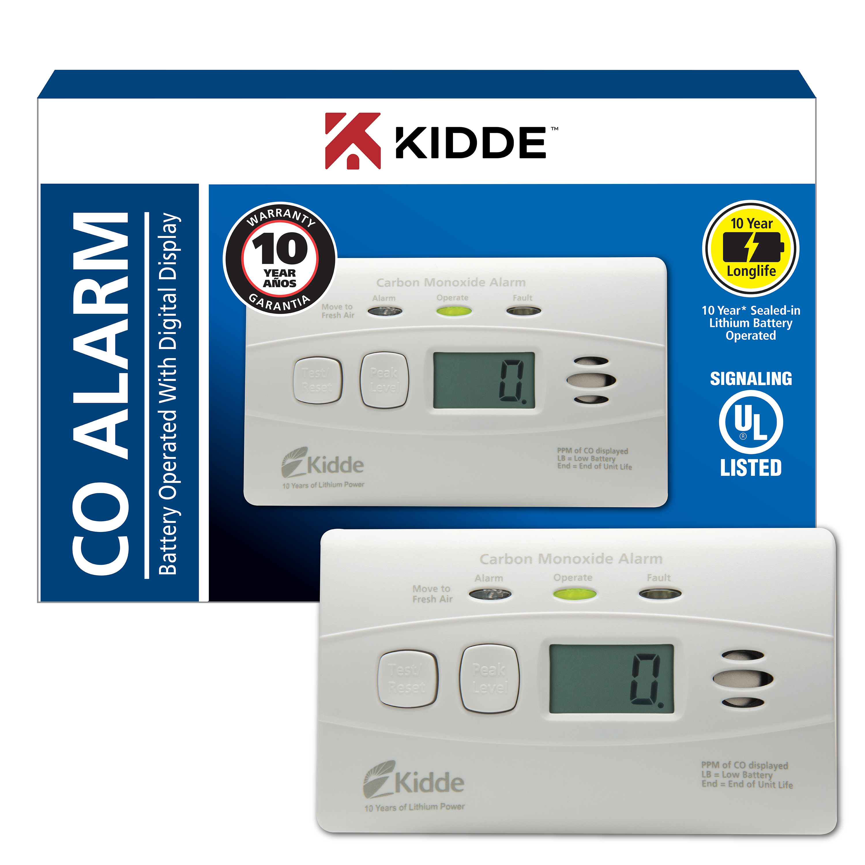 Kidde C3010D Carbon Monoxide Detector with 10-Year Battery photo 1