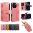 thumbnail image 5 of Allytechgroup Case for iPhone 15 Pro, Flip Stand Embossed PU Leather Wallet Cover with Cash Pockets/ Credit Card Slots/ Wrist Strap Lanyard/Magnetic Clasp Kickstand Soft TPU Back Shell, Rosegold, 5 of 15