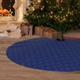 thumbnail image 5 of KLL 36" Christmas Tree Skirt Navy Blue Xmas Tree Skirts Mat for New Year Xmas Holiday Party Indoor Outdoor Home Decoration, 5 of 5