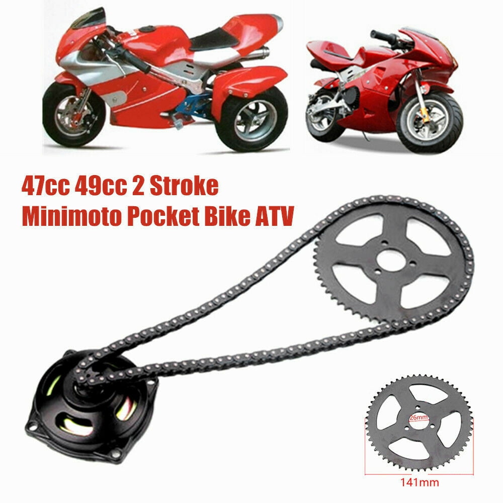 Aramox Drive System T8F Chain & 6T Gear Box & Rear Sprocket Kit for Mini Motorcycle 47cc 49cc 
