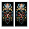 thumbnail image 2 of Designart "Tribal Pende African Mask II" African Tribal Framed Wall Art Set Of 2 - Coral People Framed Wall Art Set Of 2, 2 of 7