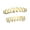 Gold, variant on Hip Hop Styles Brass Dentals Grillzs Set Removable Mouth Grillzs Top Bottom Accessory Party Wear Teeth Decorations