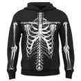 thumbnail image 4 of YAYUBA Mens Halloween Outfits Halloween Skeleton Tracksuit Set Mens And Women Skull Bone Printed Zip Up Hoodie Size M, 4 of 5