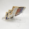 thumbnail image 3 of FixtureDisplays® 4-Tier 18.4 x 16.6 x 14.5" Wire Display Rack Literature Brochure Magazine Stand Book Tabletop Rack, 2.5" Deep Open Shelves Book Rack Signing 119361-WHITE, 3 of 12
