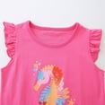 thumbnail image 5 of CAUYDY Baby Girls Clothes Toddler Girl Summer Outfits Kids Girl Short Sleeve T-shirt + Casual Shorts Pants for Kids 6 9 12 18 24 Months 1T 2T 3T 4T 5T 6T 7T (Sizes 4-5 Years,F02-Hot Pink), 5 of 8